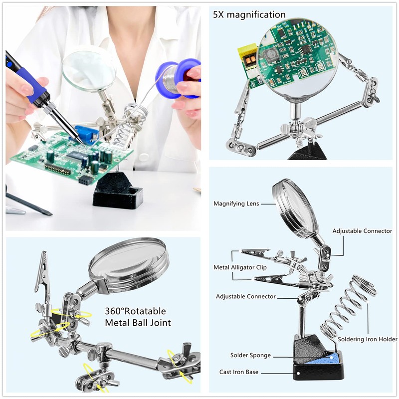 Soldering Iron Kit, 100W High-Power LCD Digital Soldering Iron, Circuit