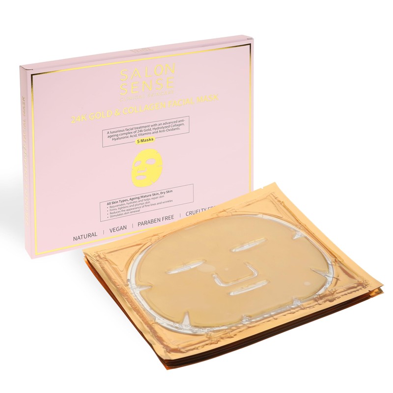 Salon Sense 24K Gold & Collagen Face Mask - 5