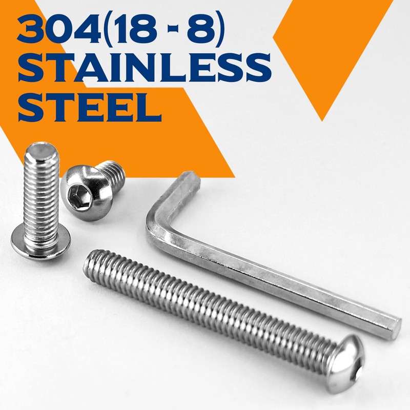 10 PCS 5/16-18 x 1/2 Button Head Socket Cap Screws,