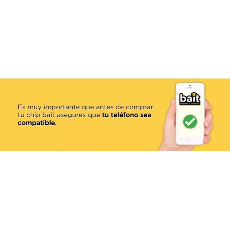 Chip Bait Con 15 Días + 6gb + Redes Sociales