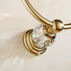 WOLIBEER Crystal Gold Toilet Paper Holder Hand Towel Ring Crystal