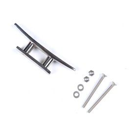 Mxeol Marine Stainless Boat Dock Cleats Flat Top Low 2 Hole Mooring W/Fasteners Pack of 4