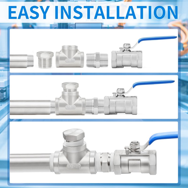 ChillWaves 304 Stainless Steel Pipe Fitting, Outer Hex Head Socket