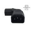 CERRXIAN Right Angle IEC 320 C14 3 Pin Male to