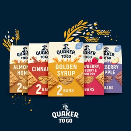Quaker Porridge To Go Cinnamon Breakfast Bars, 2 x 55g