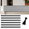 Aosric Balcony Privacy Screen Apartment Privacy Screens for Balcony 3'×10' LightGray UV Protection Waterproof for Patio, Porch, Outdoor, Deck with Zip Ties