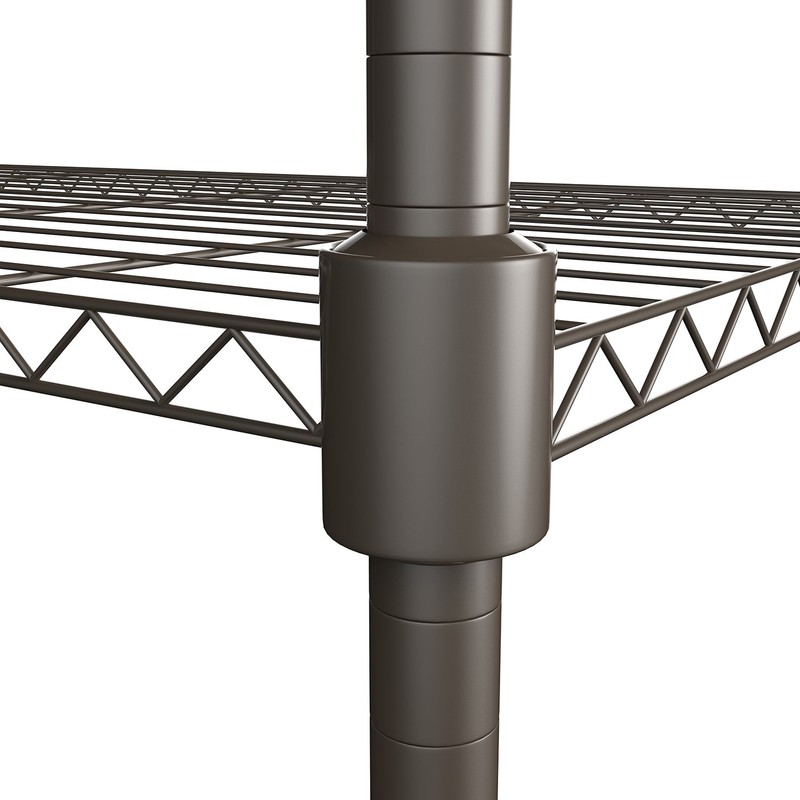 Oliote Rod Garment Rack 3 Tier Metal Wire Shelving Hang