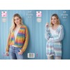 King Cole 5649 Knitting Pattern Womens Short and Long Cardigans