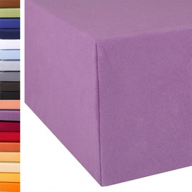 Aqua-Textil Exclusive Fitted Sheet Cotton Luxury Sheet Jersey Elastane Waterbeds Divan Beds Topper, 90x200 - 100x220 cm