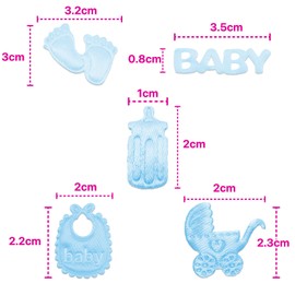 DHWEKU Baby Shower Decoration Baby Shower Decoration Girls Baby Party Decoration Pack of 100 Baby Shower with 5 Patterns Table Decoration for Napkins Baby Shower Baby Shower Gender Reveal Party etc