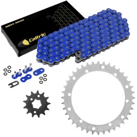 Caltric Blue O-Ring Drive Chain & Sprockets Kit for Yamaha Warrior 350 YFM350X 1989-04