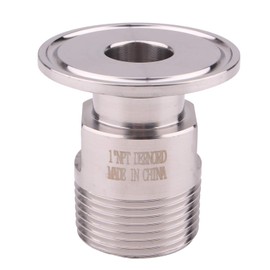 DERNORD 1.5''Tri clamp Adapter to 1 inch MNPT Thread Ferrule Sanitary Pipe Fitting