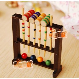 SMA 1:12 Dollhouse Miniature Croquet Set/Toy A140
