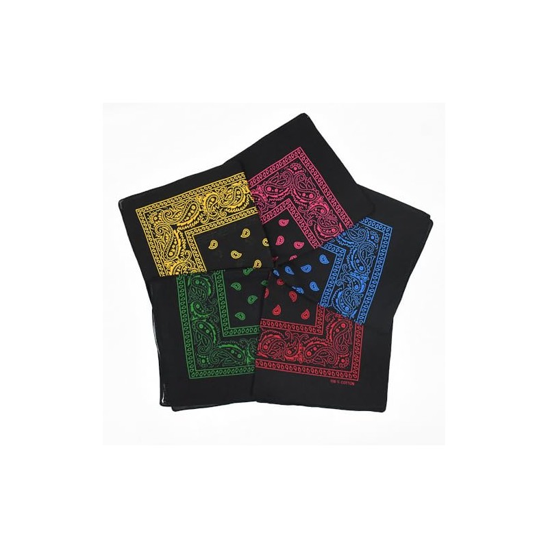 [the largest selection] Contrast Color Bandana Paisley Pattern (Regular Size,