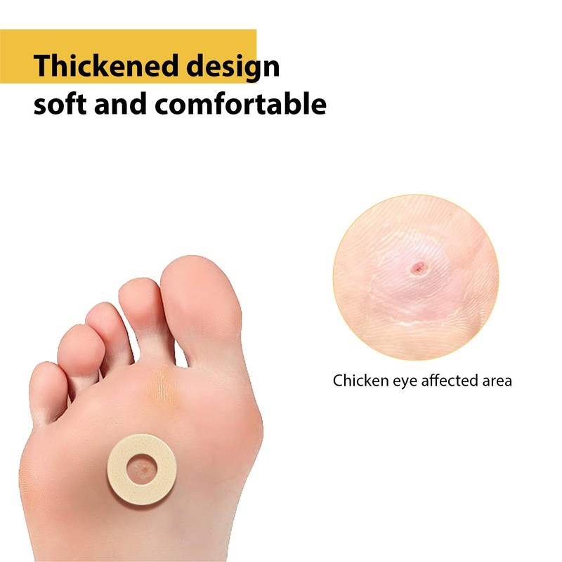 GEDEUBAN 75 PCS Small Corn Cushion Pads for Feet, Toe