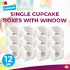 12pk White Cupcake Boxes Single | 9x9x9cm Single Cupcake Boxes