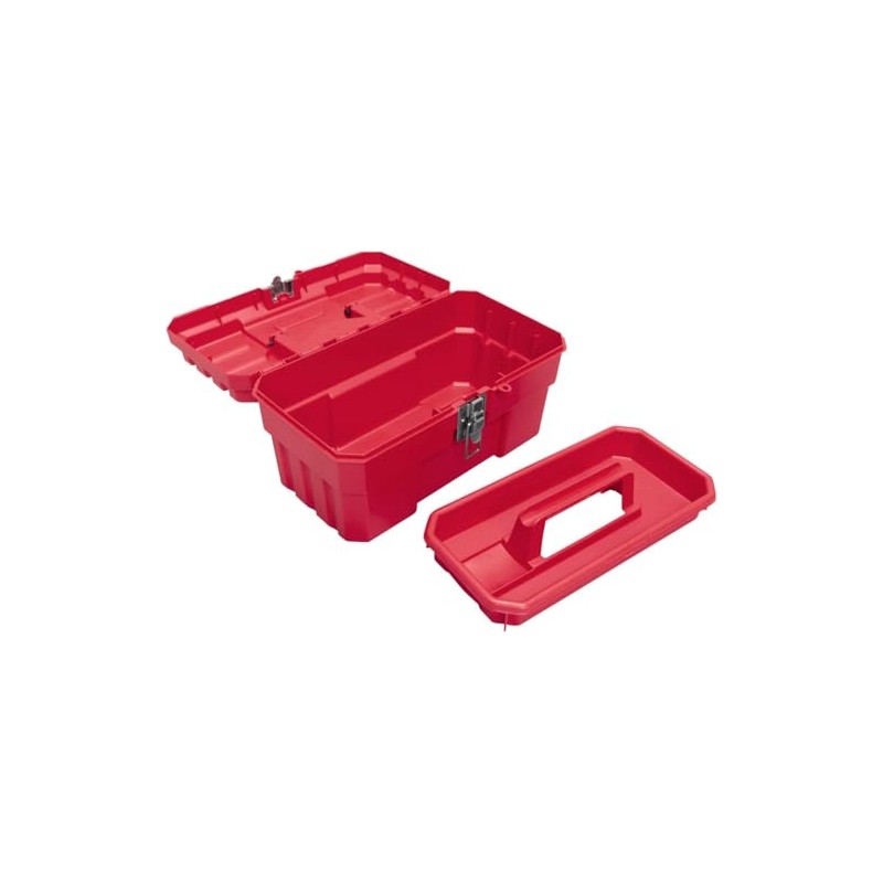 Akro-Mils 9514 14-Inch ProBox Plastic Tool Box, Red