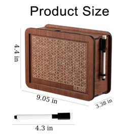 Wooden Money Boxes, Vintage Wooden Money Boxes with Counter, Cash Coin Savings Money Boxes with Erasable Pen, Reusable Savings Challenge Boxes for Families Children and Adults Money Boxes