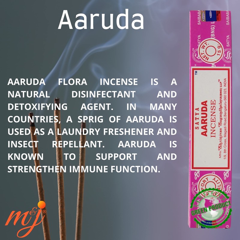 Original Satya Nag Champa Aaruda Incense Sticks | with M&J