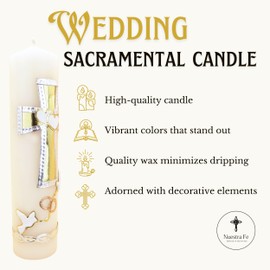 Authenthic Unity Candles for Wedding Ceremony Set Made by Mexican Artisans at La Villa de Guadalupe | Wedding Candles for Ceremony | Wedding Unity Candle Set | Memorial Candles for Wedding Ceremony
