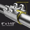 HIGHCRAFT 60150TTSD-5, Single Pipe Repair Clamp 1-1/2'', Double Bolt, 6”