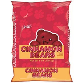 Sweet Candy Company Red Cinnamon Gummy Bears - Hot and Spicy Cinnamon Gummy Candy in Bulk, Gluten Free Gummies for Kids and Adults, Kosher, Made in the USA - 5 lb Bag