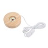 LED Light Base Display Base, USB Interface Wood Lighted Display