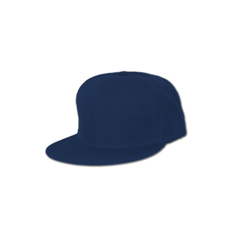 Flat Bill Blank Baseball Hat, 6 7/8-Navy