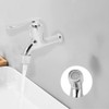 Hapivida G1/2in Bathroom Sink Water-Tap, Thickened Zinc Alloy Wall-Mounted Simple