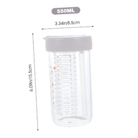 Kisangel 550ml Children's Water Bottle Straw Sturdy Boys and Girls Sports Cup Leakproof School Water Bottle Aesthetic Water Storage Bottle for Toddlers