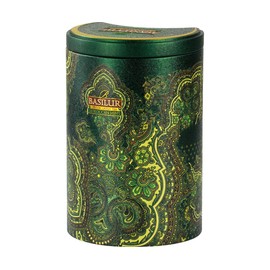 Basilur Moroccan Mint Green Tea - 100g Loose Leaf in Tin Caddy | Premium Ceylon Green Tea with Refreshing Mint Flavor