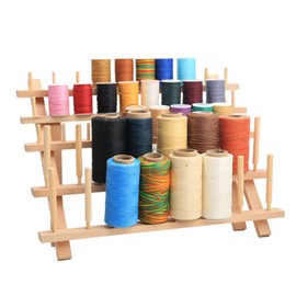 JasCherry Wooden Thread Spool Holder for Storing 46 Thread Spools - Thread Holder Bobbin Holder Yarn Rolls Organiser for Embroidery Quilting Sewing Braiding #2