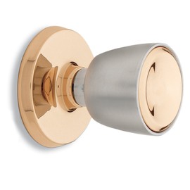 Weiser Beverly Bright Brass Door Knob, Interior Door Handles/Passage Knobs for Hall and Closet Door, Non-Locking Hall/Closet Door Handle, Traditional Home Décor