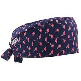 OP Hat, Nurses, Dentists, Vets, Medical Staff - Short Hair (Navy Flamingo Print)
