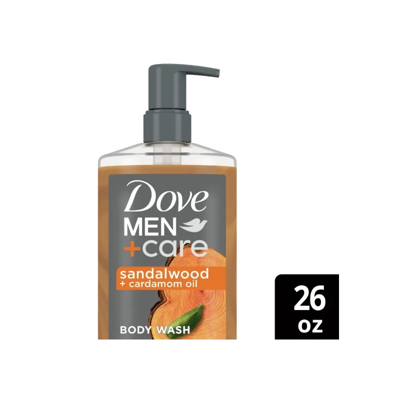 Dove Men+Care Plant-Based Body Wash Sandalwood + Cardamom Oil, 26