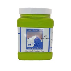 Chalk Style All-in-One Paint: Eco-friendly, matte finish for furniture, home decor, cabinets, and crafts. Low voc and odor. 32oz #33 Seas Green