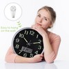 Plumeet Night Light Wall Clock, 14’’ Large Bedroom Wall Clocks