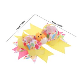 BIUDECO Rabbit Bow Hair Clip Hair Accessories for Chick Headdress Cosplay Costume Hair Clips for Hair Clip Egg Accessory Metal Yellow