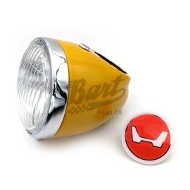 Bart Moto Co Honda Mini Trail Z50 Z50A Mexican Yellow Headlight Bucket & Emblem K0-K2 1968-71