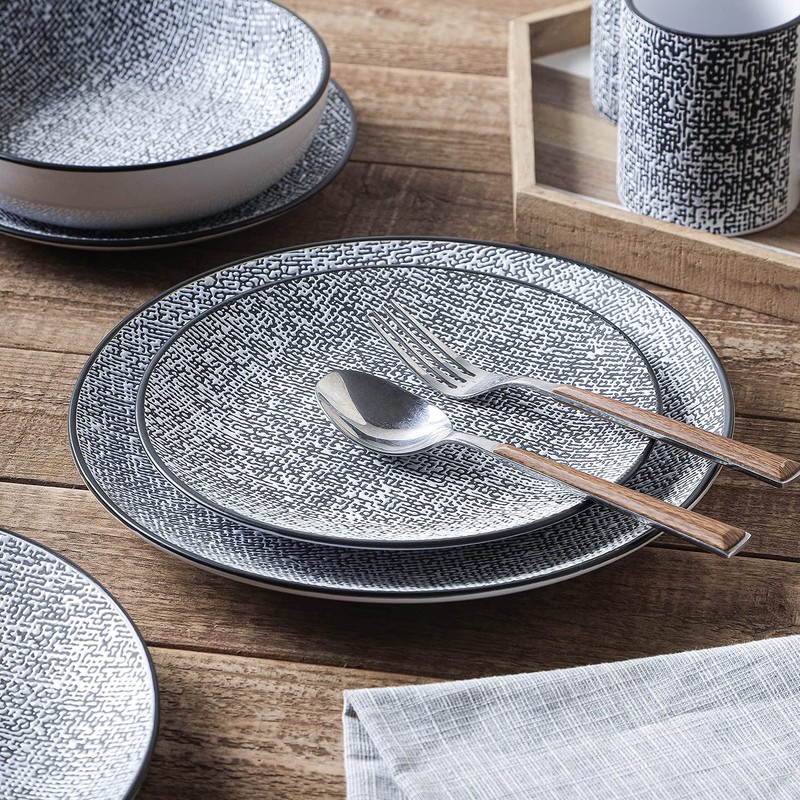 Stone + Lain Sophie Rustic Stoneware Dinnerware Service for 4,