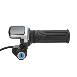 Tbest Throttle Handle Grips,Electric Bike Twist Throttle Grip Lock Key Set LED Indicator for Motorcycle Scooter 48V