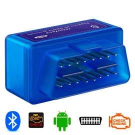 OcioDual Bluetooth Diagnosegerät Testgerät V2.1 Diagnosegerät Fehlerauslesegerät Android Blau für KFZ