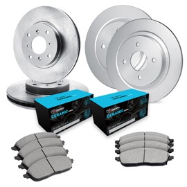 R1 Concepts Front Rear Brakes and Rotors Kit |Front Rear Brake Pads| Brake Rotors and Pads| Ceramic Brake Pads and Rotors |fits 1987-1989 Toyota MR2