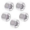 Glarks 5Pcs 304 Stainless Steel 3/8'' NPT Male Pipe Plug