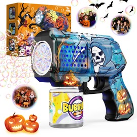 Panacare Hallween Electronic Bubble Gun, Bubble Gun Children with Bubble Solution, Bubble Machine Toys 5000+ Bubbles Children's Gift for Hallween Party/Decor/Wedding