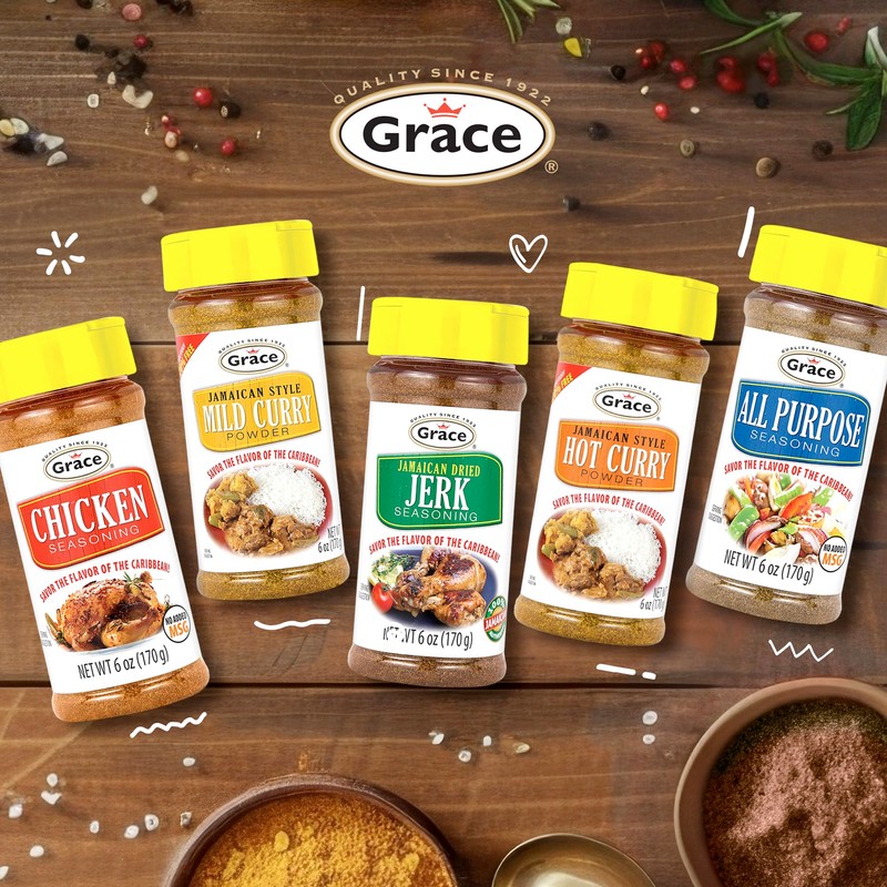 Grace Jamaican Dry Jerk Seasoning 6oz - 2 Pack -