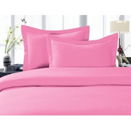 Elegant Comfort 1500 Premier Hotel Quality Super Soft Wrinkle Free 4 pc Sheet Set, Deep Pocket, King Light Pink