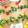 Wavwavw 4 Pcs Sukkot Sukkah Decorations Apple Etrog Garland Fruits