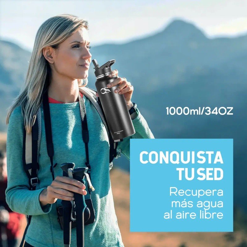 Termo De Acero Doble Pared Inoxidable Con Fría/caliente 34oz