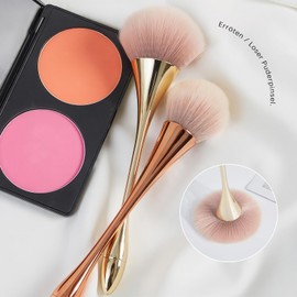 Qwesure Xixi Small Waist Large Makeup Brush Loose Powder Brush Soft Fluffy Makeup Brush for Daily Use (Rose Gold)